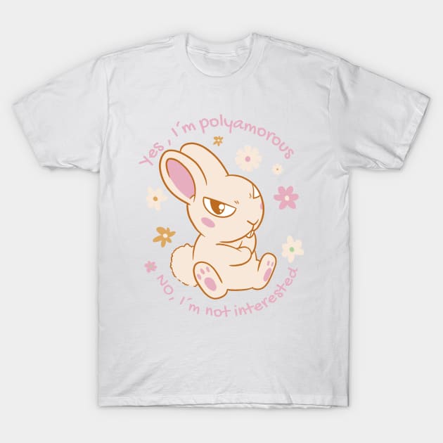 Bunny Polyamorous   P R t shirt T-Shirt by LindenDesigns